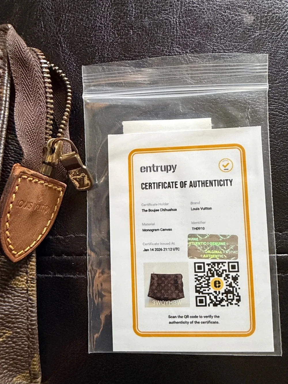 Louis Vuitton Monogram Canvas Pouch in Brown and Tan - Picture 4 of 11